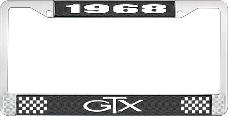 1968 GTX License Plate Frame - Black