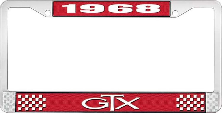 1968 GTX License Plate Frame - Red