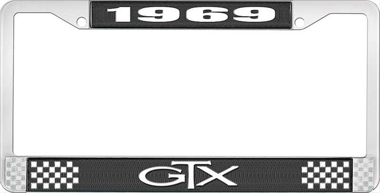 1969 GTX License Plate Frame - Black