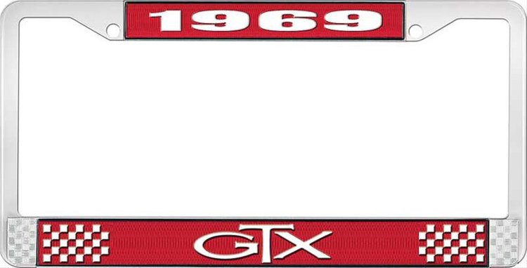 1969 GTX License Plate Frame - Red