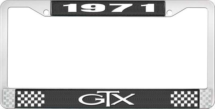 1971 GTX License Plate Frame - Black