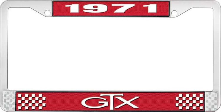1971 GTX License Plate Frame - Red