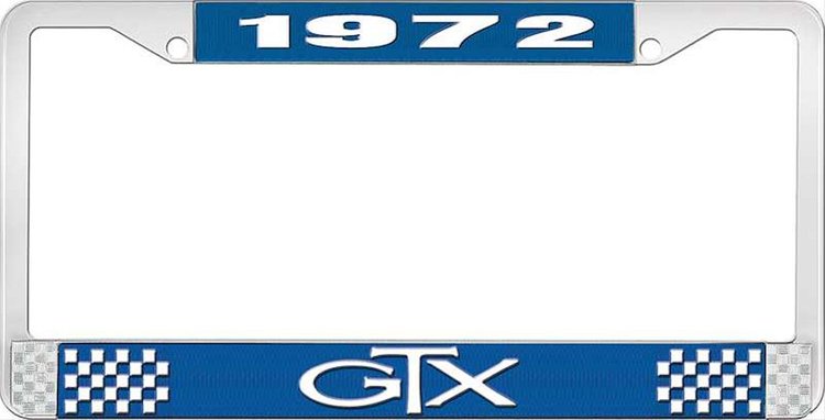 1972 GTX License Plate Frame - Blue