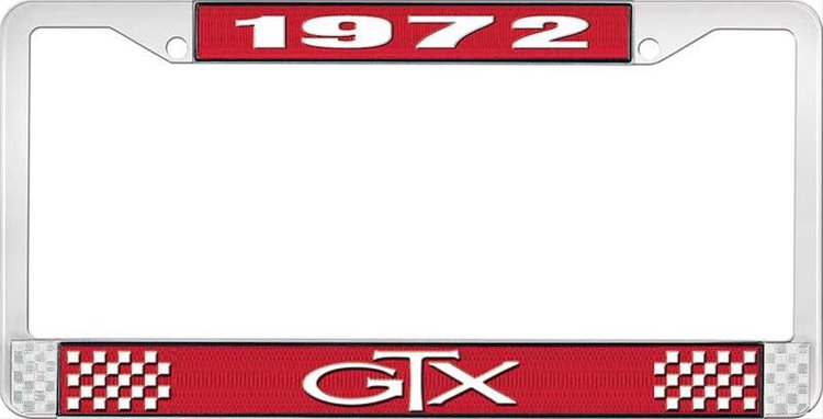 1972 GTX License Plate Frame - Red