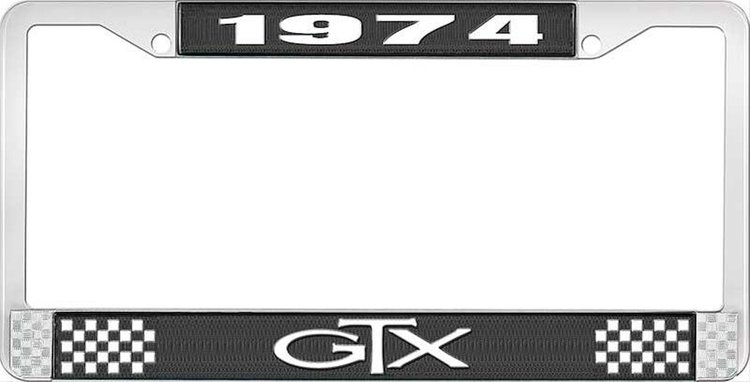 1974 GTX License Plate Frame - Black