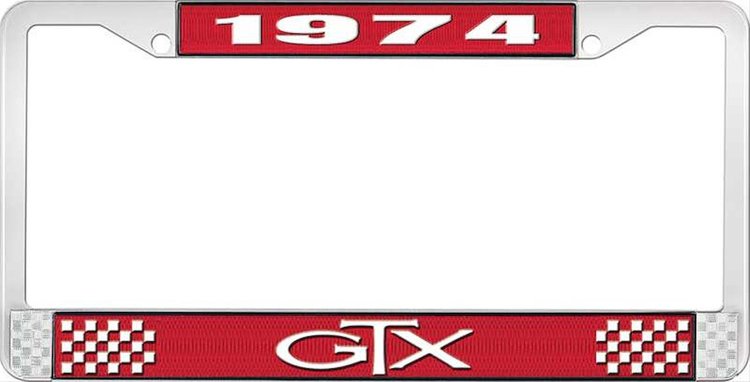 1974 GTX License Plate Frame - Red