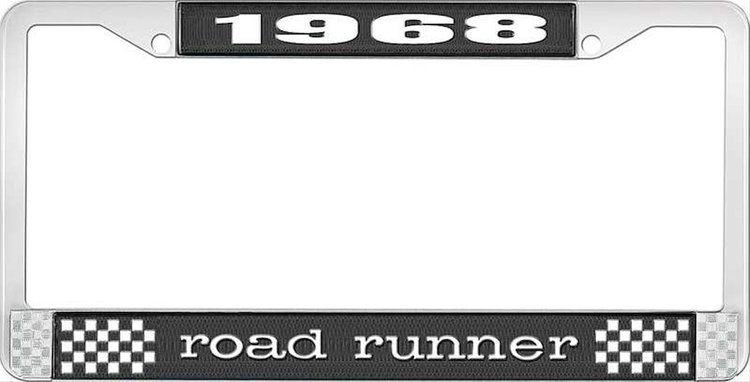 1968 Road Runner License Plate Frame - Black