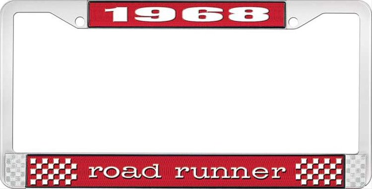 1968 Road Runner License Plate Frame - Red