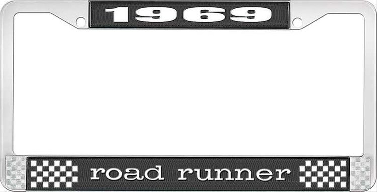 1969 Road Runner License Plate Frame - Black