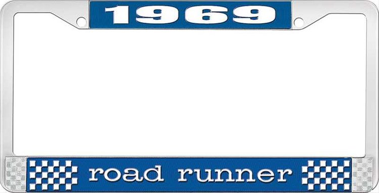 1969 Road Runner License Plate Frame - Blue