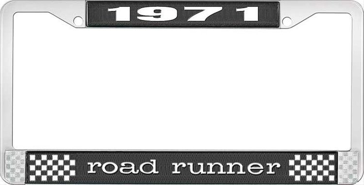 1971 Road Runner License Plate Frame - Black
