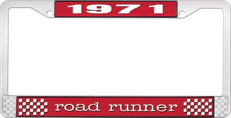 1971 Road Runner License Plate Frame - Red