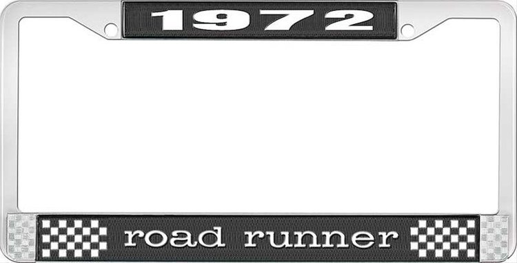 1972 Road Runner License Plate Frame - Black