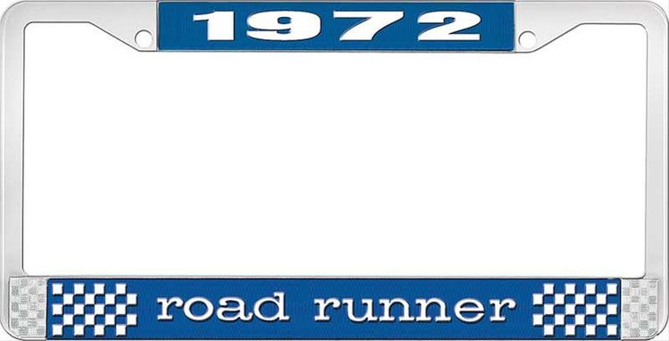 1972 Road Runner License Plate Frame - Blue