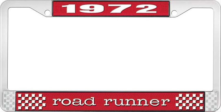 1972 Road Runner License Plate Frame - Red