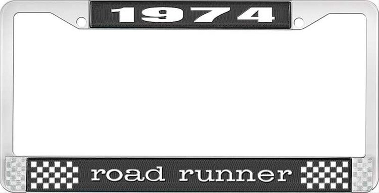 1974 Road Runner License Plate Frame - Black