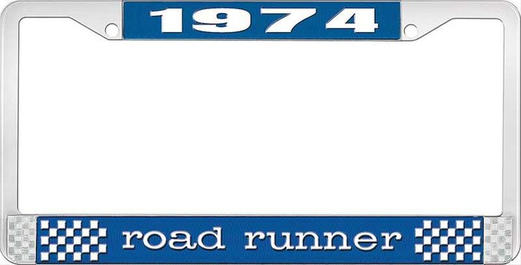 1974 Road Runner License Plate Frame - Blue