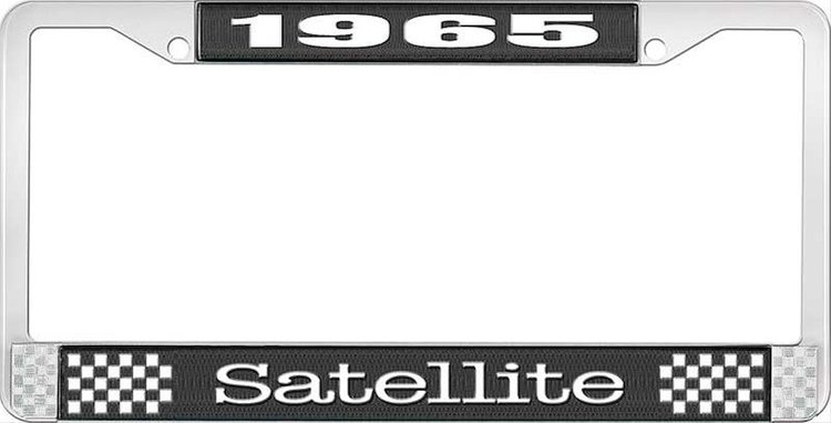 1965 Satellite License Plate Frame - Black