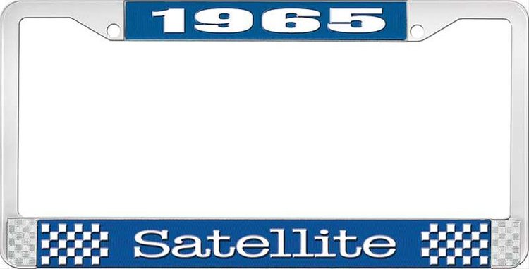 1965 Satellite License Plate Frame - Blue