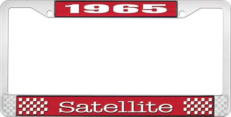1965 Satellite License Plate Frame - Red