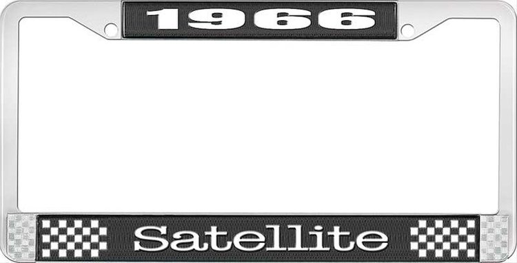 1966 Satellite License Plate Frame - Black