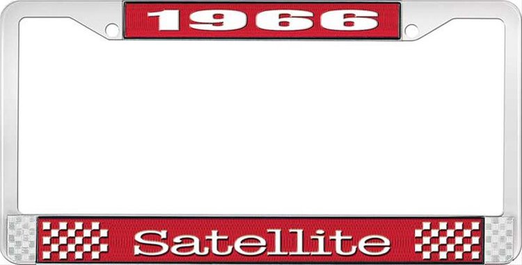 1966 Satellite License Plate Frame - Red