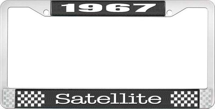 1967 Satellite License Plate Frame - Black