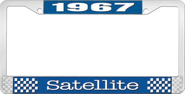 1967 Satellite License Plate Frame - Blue
