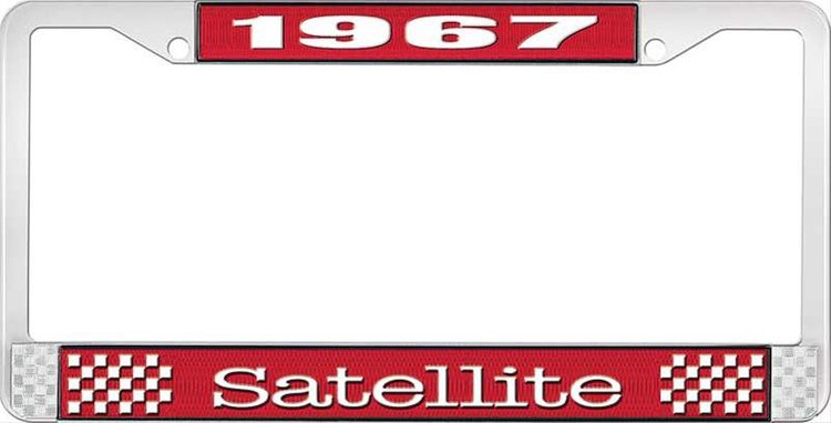 1967 Satellite License Plate Frame - Red