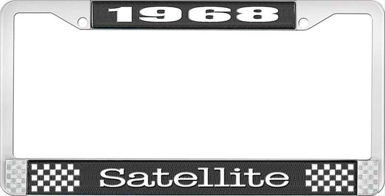 1968 Satellite License Plate Frame - Black