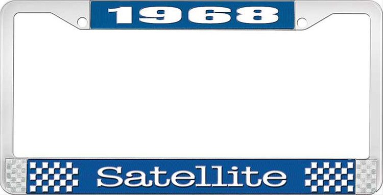 1968 Satellite License Plate Frame - Blue
