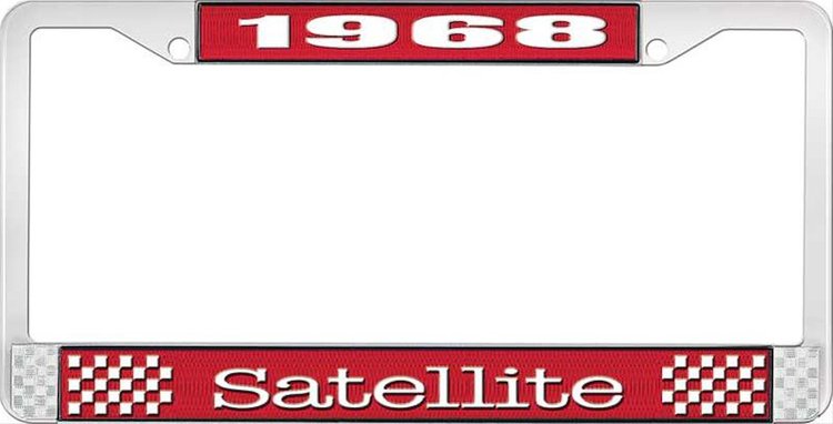 1968 Satellite License Plate Frame - Red