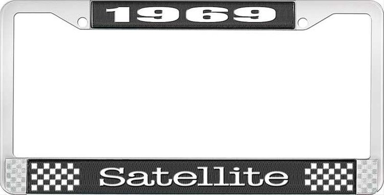 1969 Satellite License Plate Frame - Black