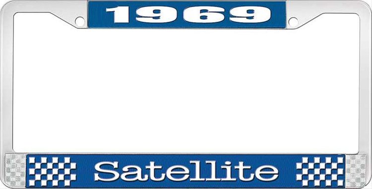 1969 Satellite License Plate Frame - Blue