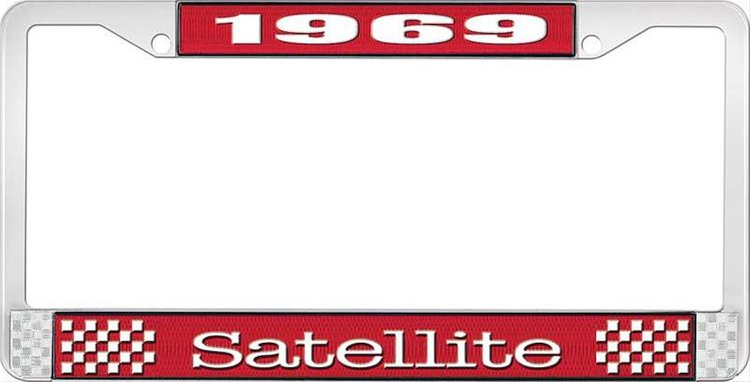1969 Satellite License Plate Frame - Red