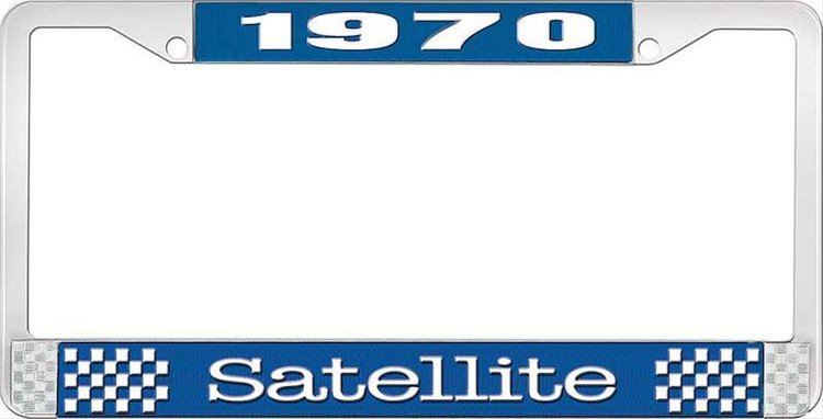 1970 Satellite License Plate Frame - Blue