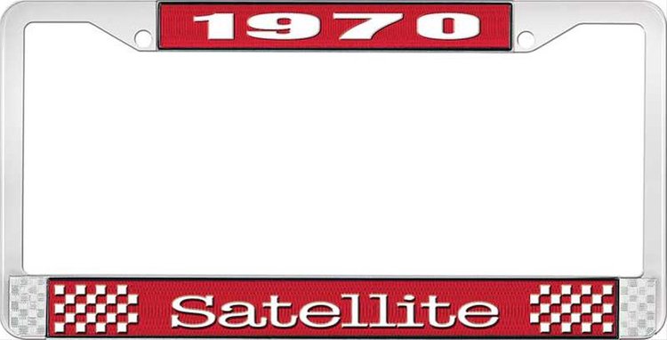 1970 Satellite License Plate Frame - Red