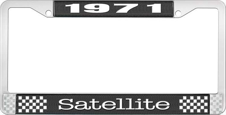 1971 Satellite License Plate Frame - Black