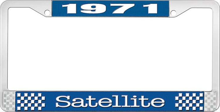 1971 Satellite License Plate Frame - Blue