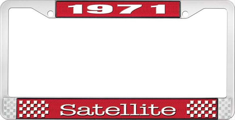 1971 Satellite License Plate Frame - Red