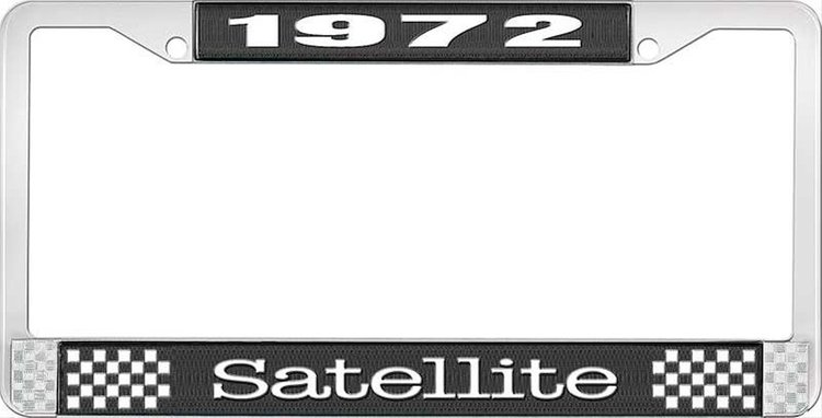1972 Satellite License Plate Frame - Black