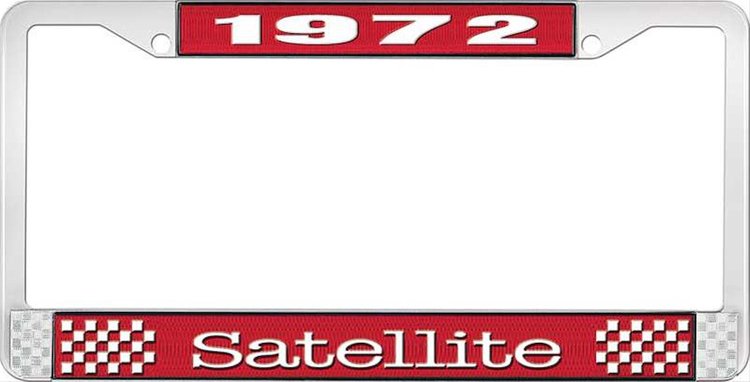 1972 Satellite License Plate Frame - Red