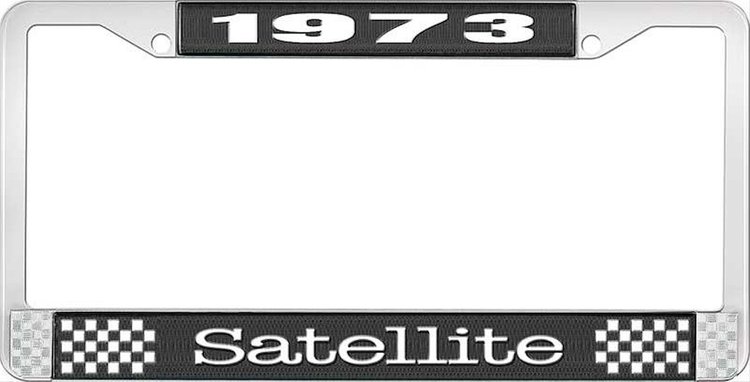 1973 Satellite License Plate Frame - Black