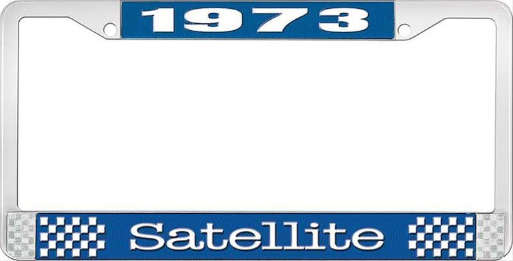 1973 Satellite License Plate Frame - Blue