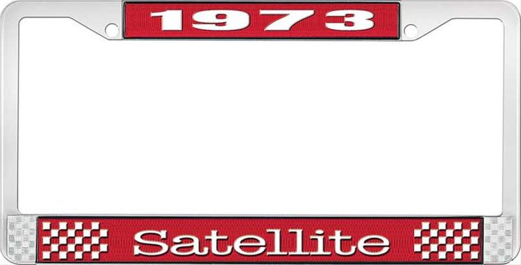 1973 Satellite License Plate Frame - Red