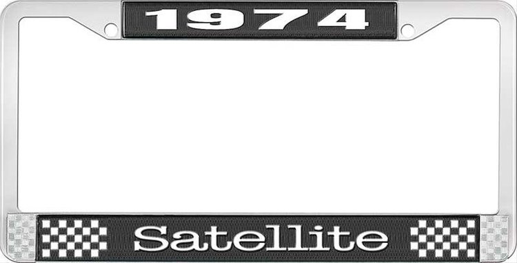 1974 Satellite License Plate Frame - Black