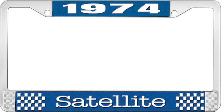 1974 Satellite License Plate Frame - Blue