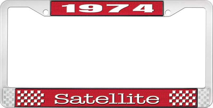 1974 Satellite License Plate Frame - Red