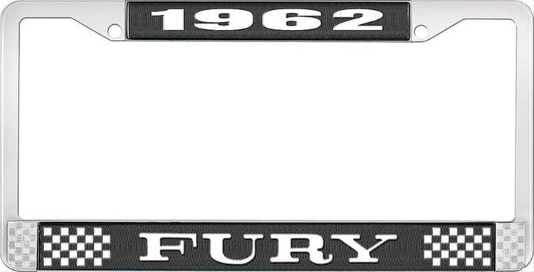 1962 Fury License Plate Frame - Black