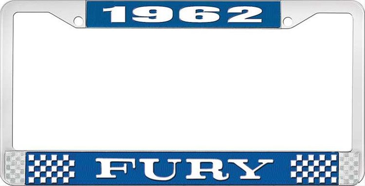 1962 Fury License Plate Frame - Blue